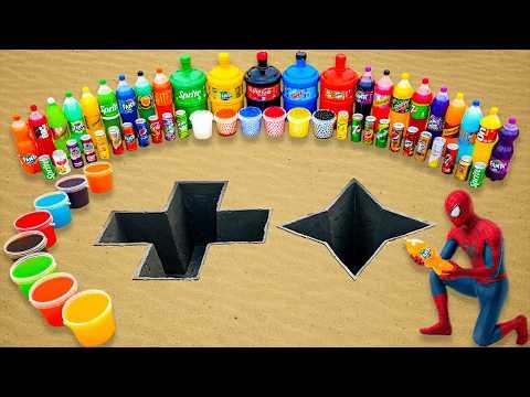 Big Toothpaste Eruption from Plus Shape and Dart Shape, Giant Fanta, Mtn Dew, Coca-Cola vs Mentos