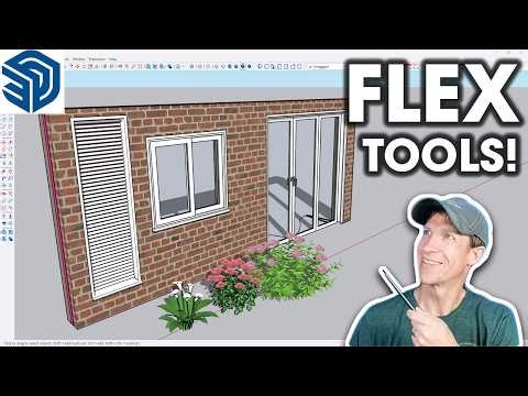 Easy DOORS AND WINDOWS - TOP SketchUp Architecture Extensions #3 - Flex Tools!