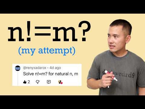 My attempt to solving n*(n-1)...*2*1=m+(m-1)+...+2+1 (n factorial = m termial)