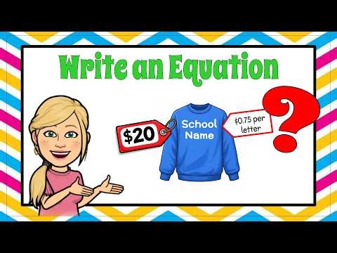 Writing an Equation for a Real World Situation | 8.F.B.4 💗💙