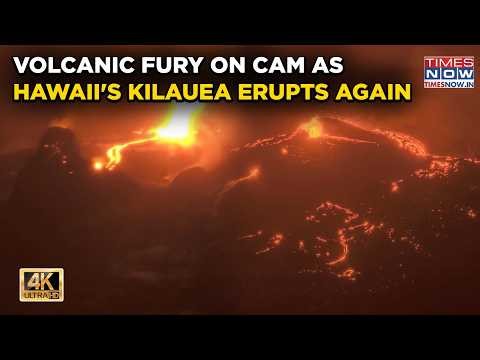 HAWAII'S KILAUEA LIGHTS UP THE NIGHT: Glowing Lava Rivers Race Nearly 1 KM Across Volcanic Floor| 4K