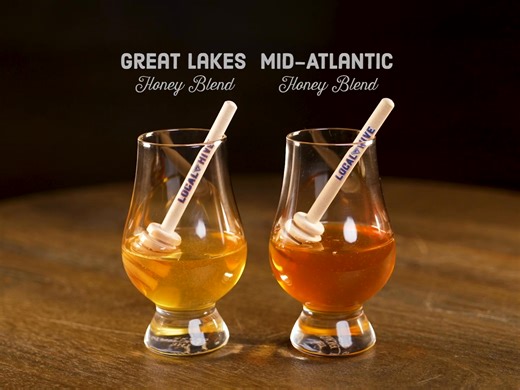 Each Local Hive Honey is a snapshot of the time and place it was harvested. The bees pollinate whatever’s in bloom, and those bits of pollen and nectar completely change how we experience the honey. Our Great Lakes and Mid-Atlantic honey blends are two regions that always surprise us. No matter where you live, these sweet honeys are worth a spot in your pantry. Plus: honey makes a great gift! Shop all 23 Local Hive Honeys online at: localhivehoney.com | Local Hive Honey