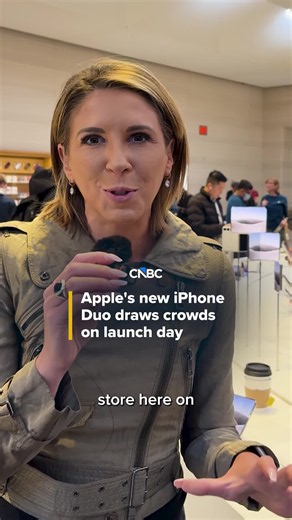 Apple's new iPhone Duo draws crowds on launch day