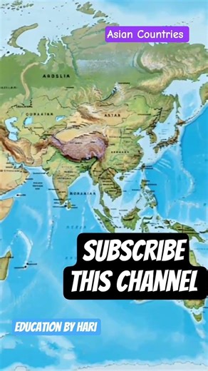 World Map in Asian Countries|Asian Countries| Education by Hari #worldmap #asiancountries #shorts