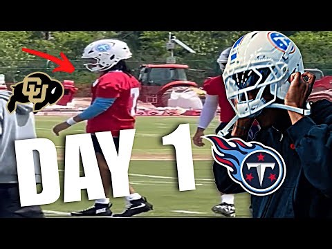 Tennessee Titans Rookie Minicamp DAY 1 HIGHLIGHTS: Buffs QB Kaidon Salter TRYOUT 😳 + Carnell Tate 