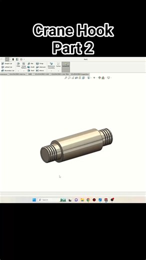 Crane hook Part 2 SolidWorks Tutorial! SolidWorks