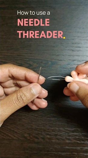 How to use a needle threader #needlethreader #sweinghacks #youtubeshorts