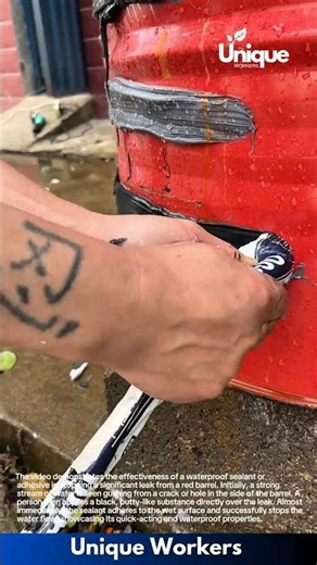 Instant Leak Repair: Sealing a Leaking Barrel with Waterproof Adhesive
