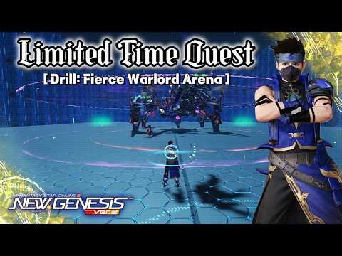 PSO2NGS: Fierce Warlord Arena - Limited Time Quest | 想定演習：討将烈戦の闘技場 | Hu/Bo/A #pso2ngs
