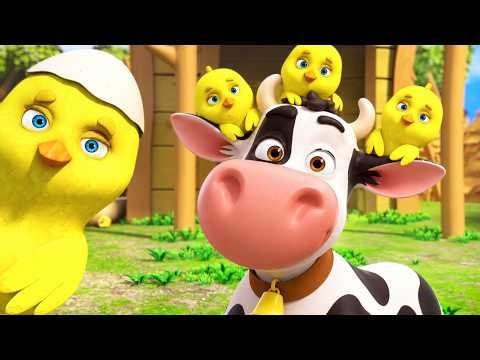 🐥 Los Pollitos Dicen con La Vaca Lola 🐄 + A Ram Sam Sam | Canciones de la Granja para Niños - LooLoo