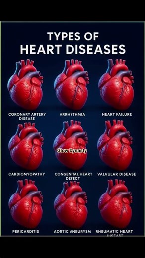 TYPES OF HEART DISEASES YOU MUST KNOW ❤️⚠️Many are silent until it’s too late 😨 #shorts