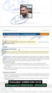 MES 011 Understanding Education Important Questions June 2026 | IGNOU MES 011 Guess Paper