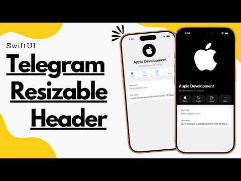 SwiftUI Telegram Resizable Header | Scroll Effects | Animations | Xcode 26