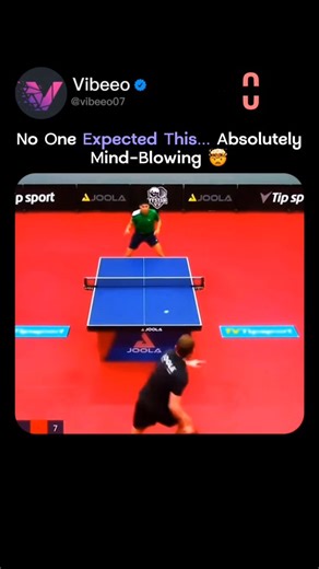 vibeeo on Instagram: "The video highlights an incredible table tennis rally between Alfonso Olave and Martin Koblizek during a 2017 Tipsport match, where Olave executes a spectacular behind-the-back shot to win the point, leaving his opponent momentarily stunned. Titled "Quite possibly the most amazing thing I've ever seen," the clip amassed over 17.4 million views and 1.2 million likes since December 2025, illustrating how high-level improvisation in sports can create viral moments of sheer dis