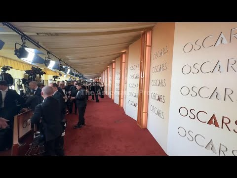Tracking shot down Oscars red carpet ahead of Hollywood's big night