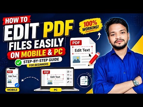 How to Edit PDF Files Easily on Mobile & PC (Step-by-Step Guide for Beginners) | OMG's Campus