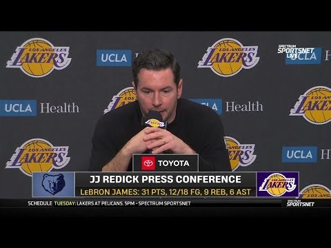 JJ Redick POSTGAME INTERVIEWS | Los Angeles Lakers beat Memphis Grizzlies 128-121