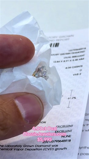 4.00 carat Oval brilliant Lab Grown Diamond in the Natalia design with 6 marquise brilliants and hidden halo in 18k yellow gold and white gold. Made with laboratory grown diamonds. #labgrowndiamond #labdiamonds #labgrowndiamonds #labdiamond #fyp