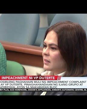 Posibleng paghahain muli ng impeachment complaint kay VP Duterte... | 24 Oras Weekend
