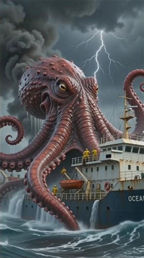 🐙 Giant Octopus Attacks Ocean Explorer! 🦈🌊 | Sea Monster vs Ship 😱