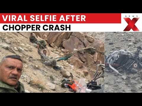 Viral Selfie Emerges After Army Helicopter Crash In Ladakh | NewsX