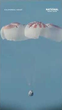 NASA SpaceX Crew-12 returns to Earth with California splashdown