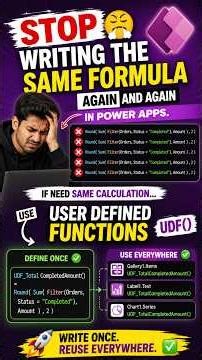 1 Function = Cleaner Power Apps 😎 (UDF Explained Fast)