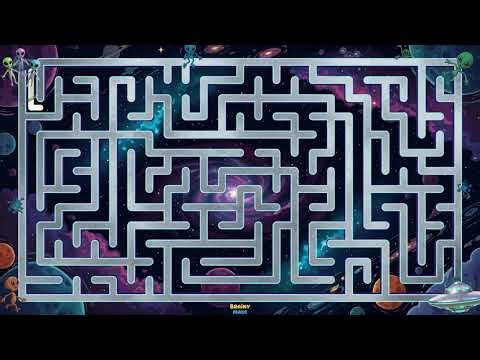 Maze Game Challenge | Solving the Alien and Spaceship Maze Puzzle Animated Solution Labyrinth