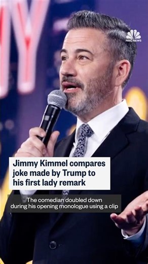 Jimmy Kimmel compares joke made by Trump to his first lady remark