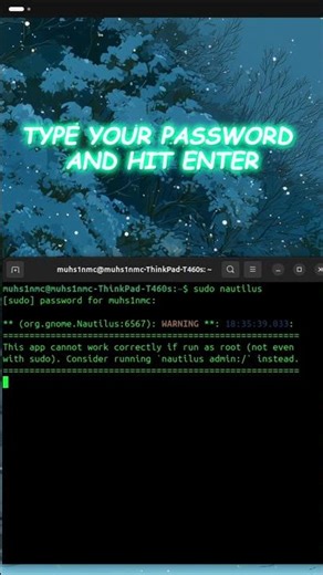 Copy Files to Root Directory on GNOME Linux | sudo nautilus explained ⚠️
