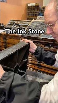 Howard explains the ink stone in the print shop