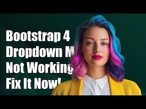 Bootstrap 4 Dropdown Menu not working?