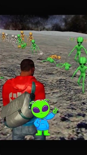 HULK AND ALIENS FIGHT 😱 ON THE MOON INDIAN BIKE DRIVING 3D #shorts#indianbikedriving3d#gta