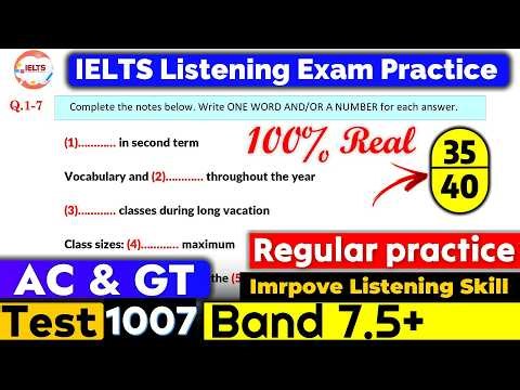 IELTS Listening Practice Test 2026 with Answers | Recent Exam - 1007 | ielts listening