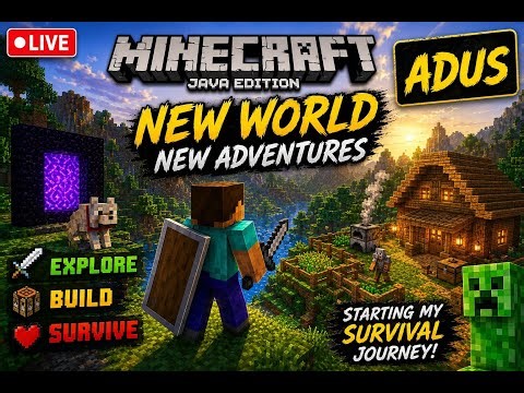 MINECRAFT JAVA LIVE 🔥 Starting My Survival Journey!