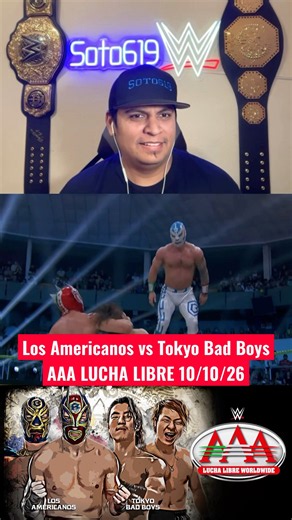 Los Americanos vs Tokyo Bad Boys on AAA LUCHA LIBRE 10/10/26 #aaa #wwe #luchalibre #soto619