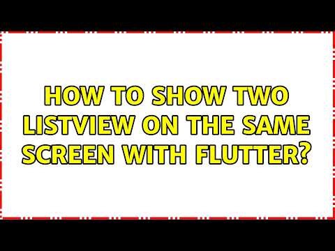 How to show two ListView on the same screen with Flutter? (3 Solutions!!)