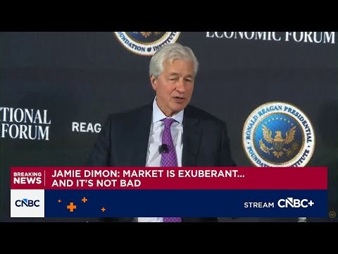 JPMorgan CEO Jamie Dimon: The market is exuberant and it's not bad