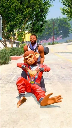 GTA 5: Franklin makes Monkey Boss Save the Dolphin 🐬 #shorts