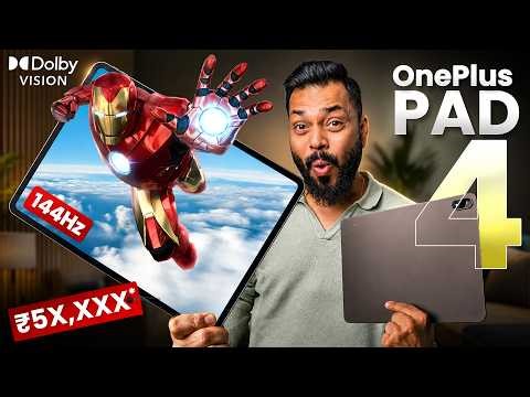 OnePlus Pad 4 Unboxing & Quick Review⚡Snapdragon 8 Elite Gen 5, 3.4K 144Hz @₹59,999!