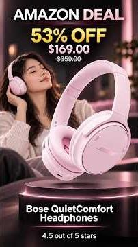 Bose QuietComfort Headphones: Noise Cancelling & 24H Battery