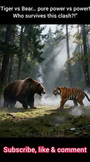 Tiger vs Bear – Ultimate Power vs Power Battle! #wildlife