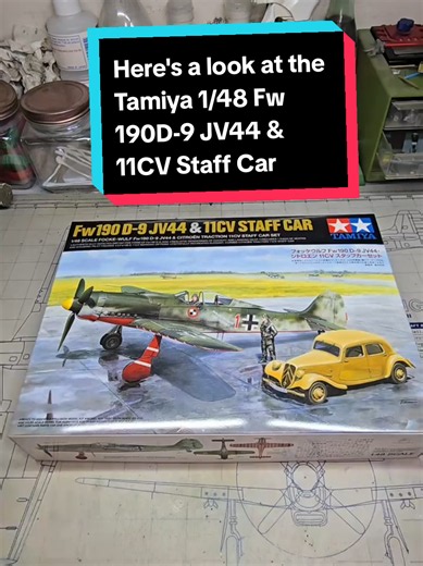 Tamiya 1/48 Fw 190D-9 JV44 & 11CV Staff Car Model Kit