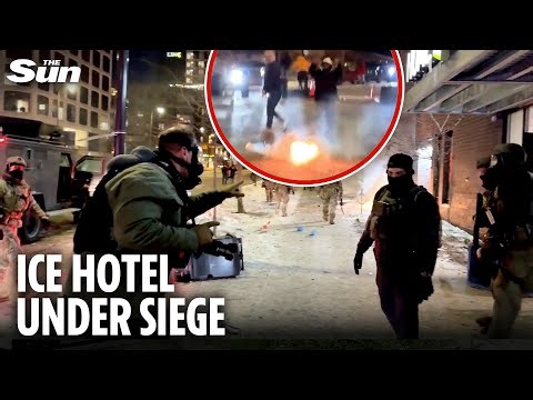 Protesters STORM Minnesota hotel in apparent hunt for ICE agents after Alex Pretti shooting