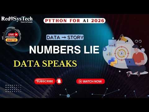 Python for AI Beginners–Day 17 LIVE |Stop Showing Numbers Tell Data Stories with Python| Red9SysTech
