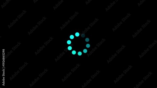 Loading screen animation - Animated spinning wheel icon with text and alpha background.Animated circle loading icon representing a wheel spinner concept.4k video