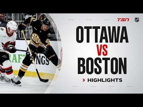 Ottawa Senators vs. Boston Bruins | NHL Highlights