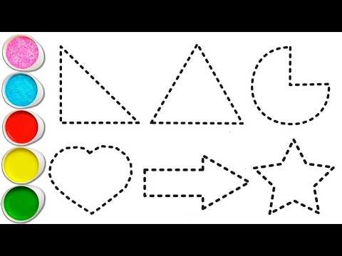 Shapes drawing for kids, Learn 2d shapes, colors for toddlers | Preschool Learning part - 1948