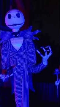 Jack Skellington and friends wave to guests at this yard haunt