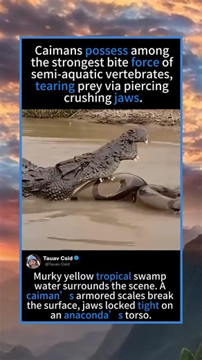 🐊 Caiman VS Giant Anaconda Deadly Marsh Duel #CaimanVsAnacondaFight #memes #ihavethisthingwithplants